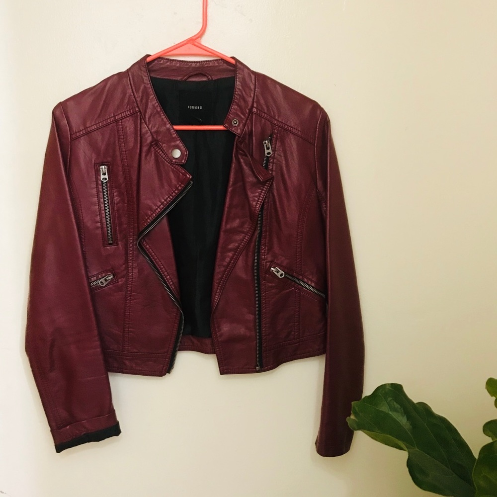 Faux leather jacket